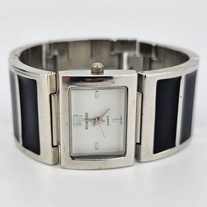 Rumours Women's Bracelet Watch‎ 28MM White Dial Black Gray Band 6.5" New Battery